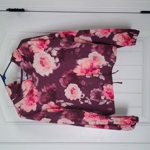 Old Navy Floral Sweatshirt Bottom Draw String
